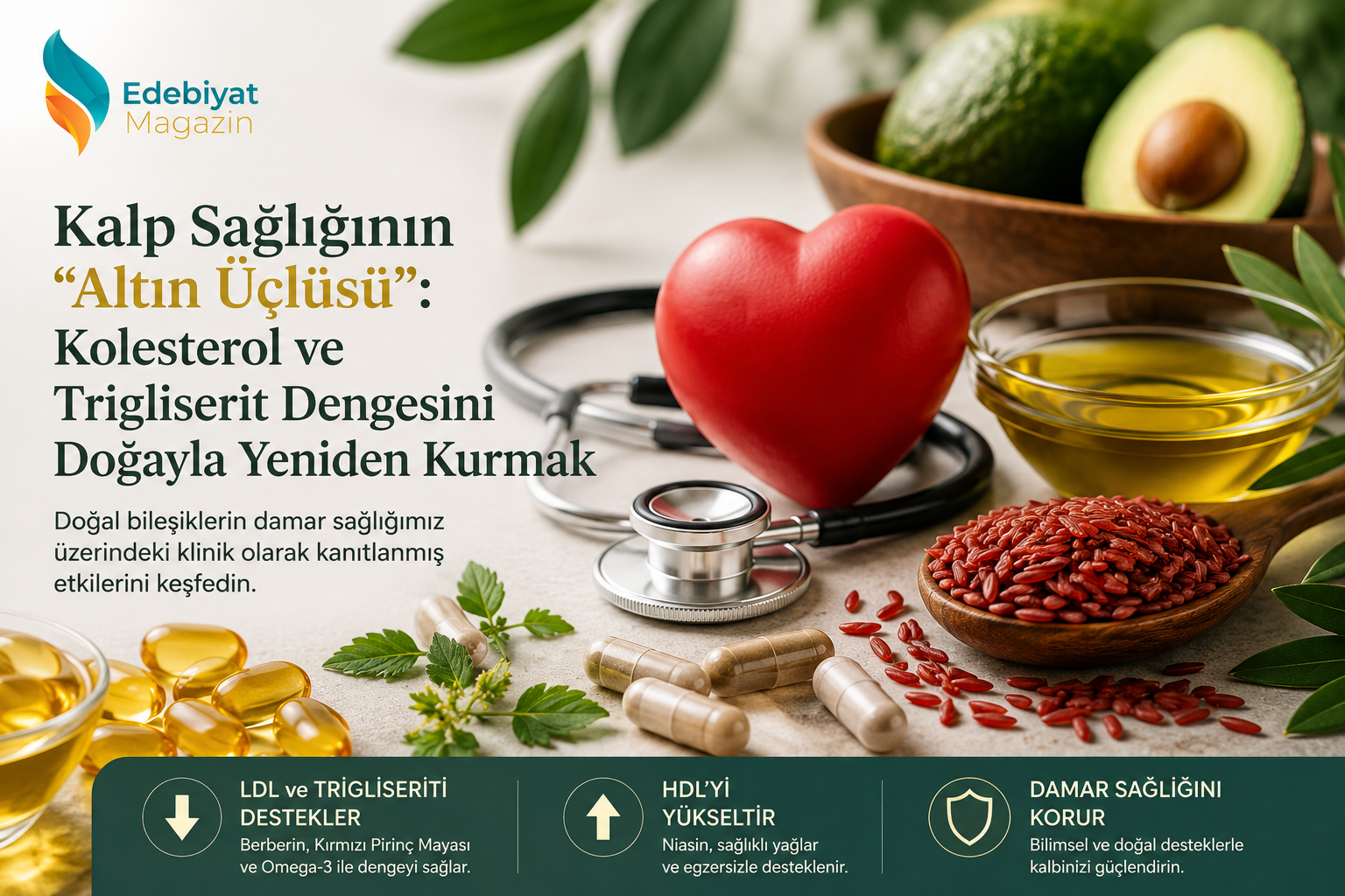 Kalp Sağlığının "Altın Üçlüsü": Kolesterol ve Trigliserit Dengesini Doğayla Yeniden Kurmak