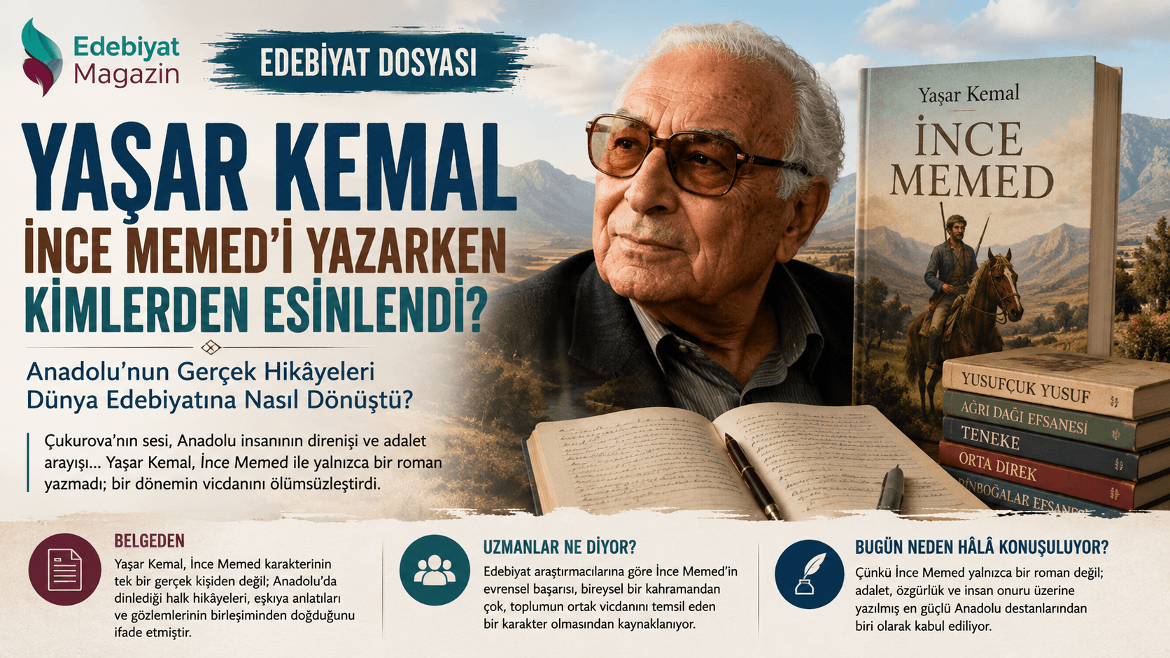 Yaşar Kemal İnce Memed'i Yazarken Kimlerden Esinlendi?