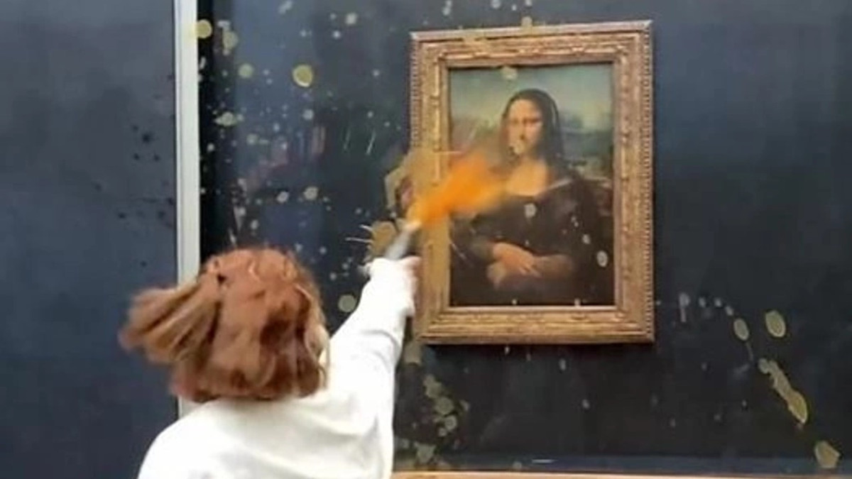 Louvre'daki Mona Lisa'ya çorba saldırısı: İklim aktivistleri hükümete tepki gösterdi